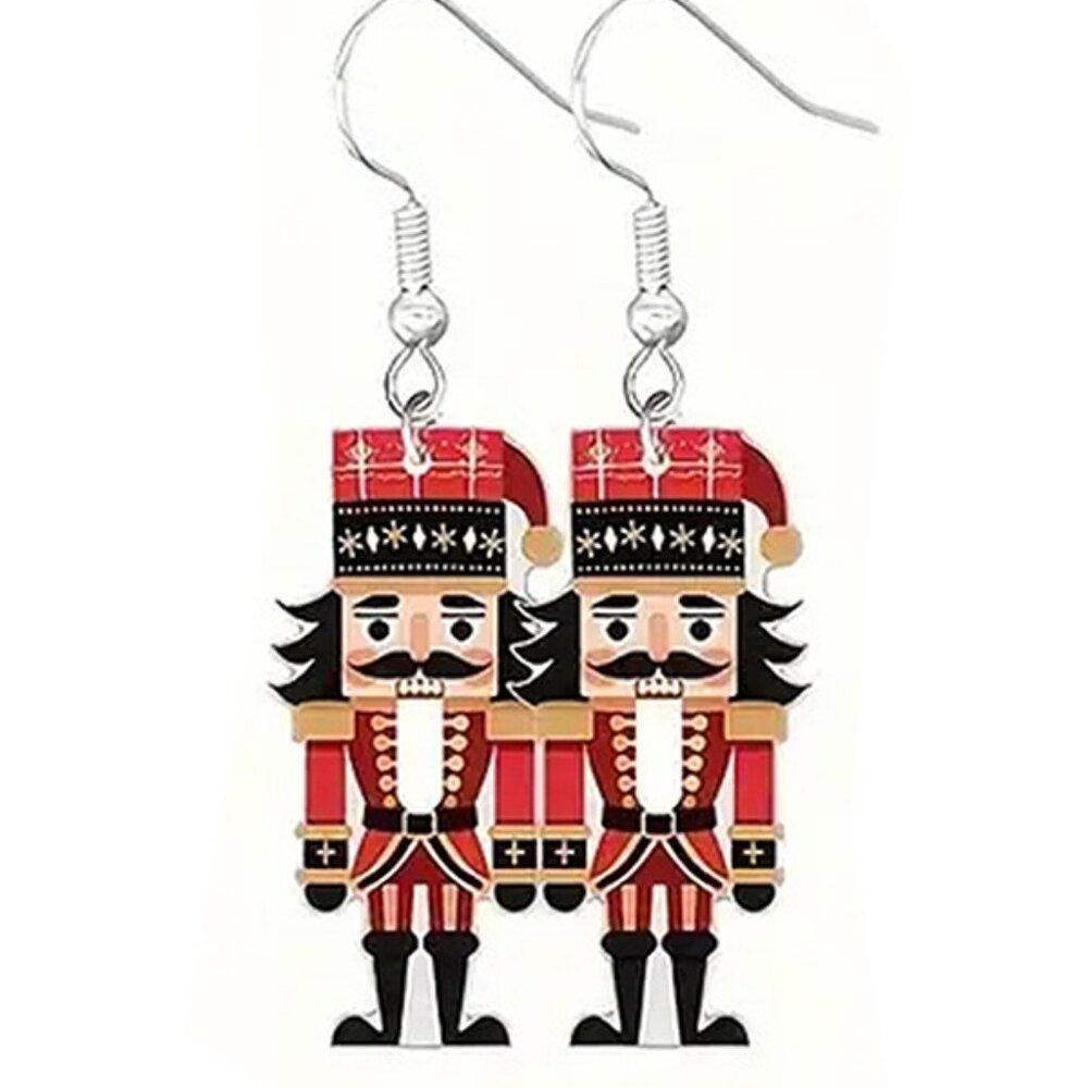 Nutcracker Christmas Holiday Earrings. French hooks for pierced ears. Brand ne
